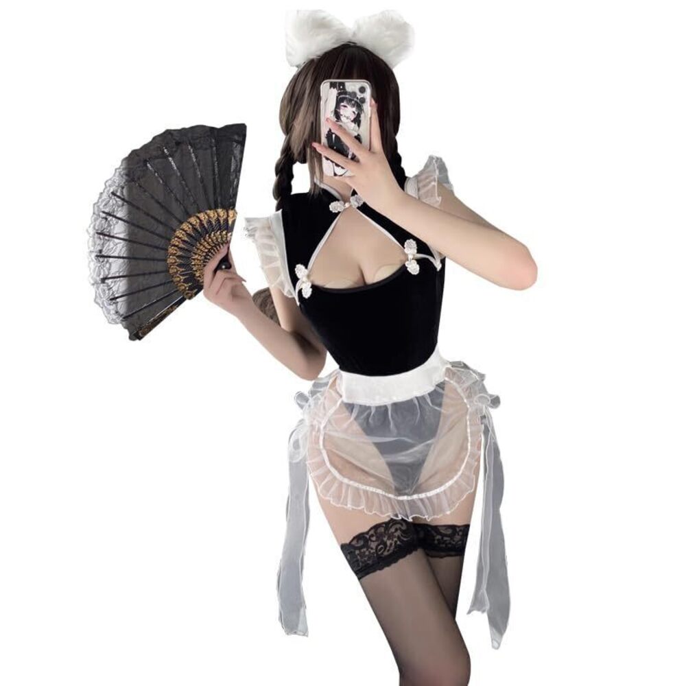 5201 Sexy Cosplay Lingerie Qipao Costume Cheongsam Dress Anime Babydoll